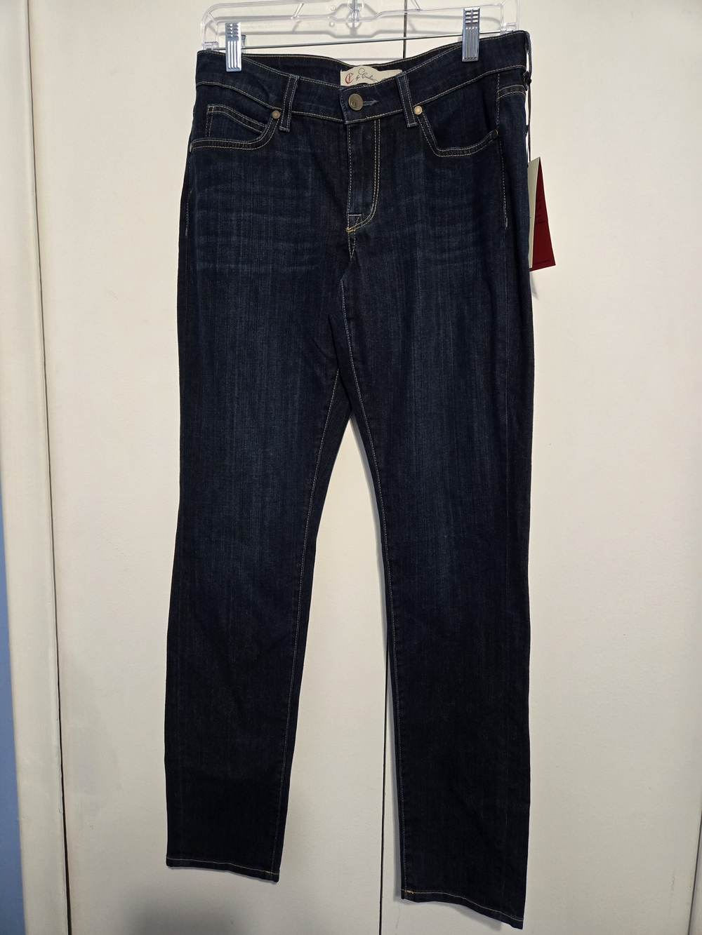NWT‎ CJ by Cookie Johnson Jeans 27 Slim Boyfriend Dark Wash Stretch Denim